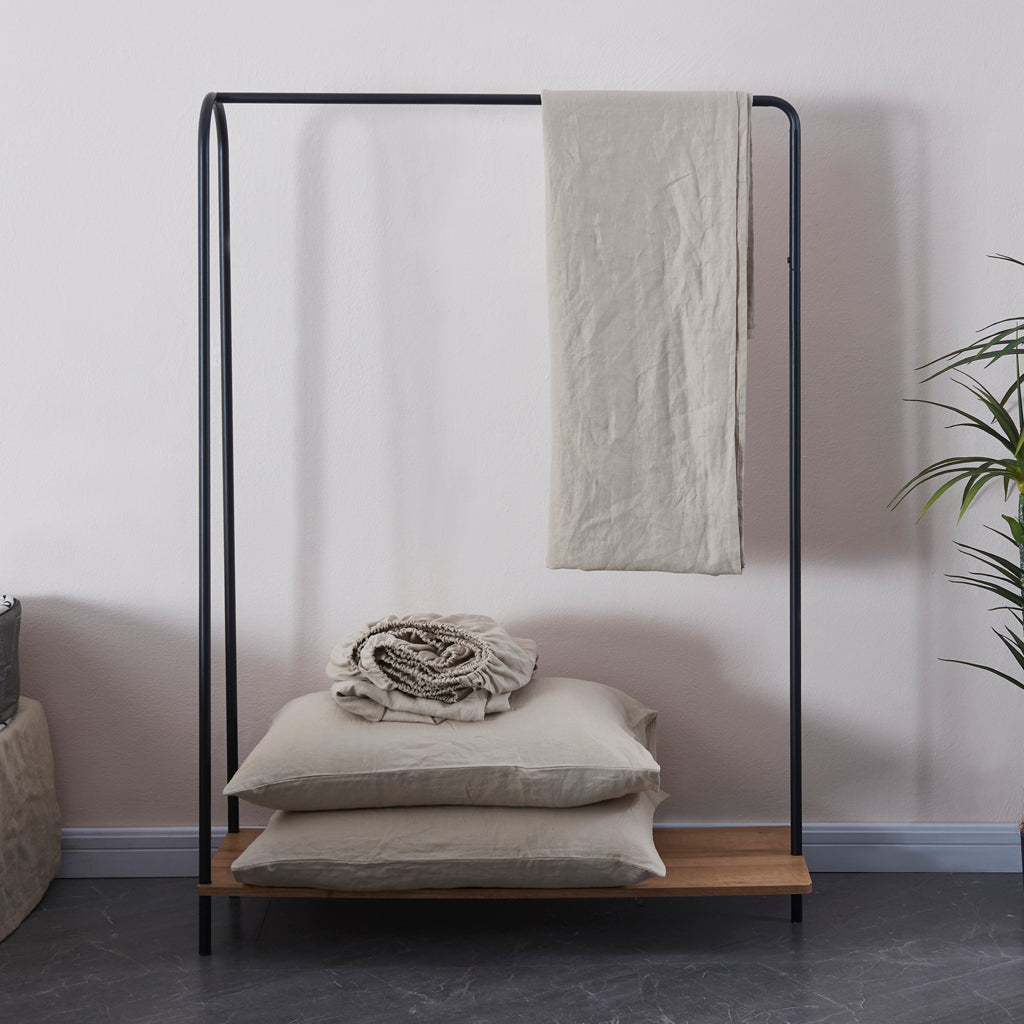 Natural Linen Sheet Set with Pillowcases