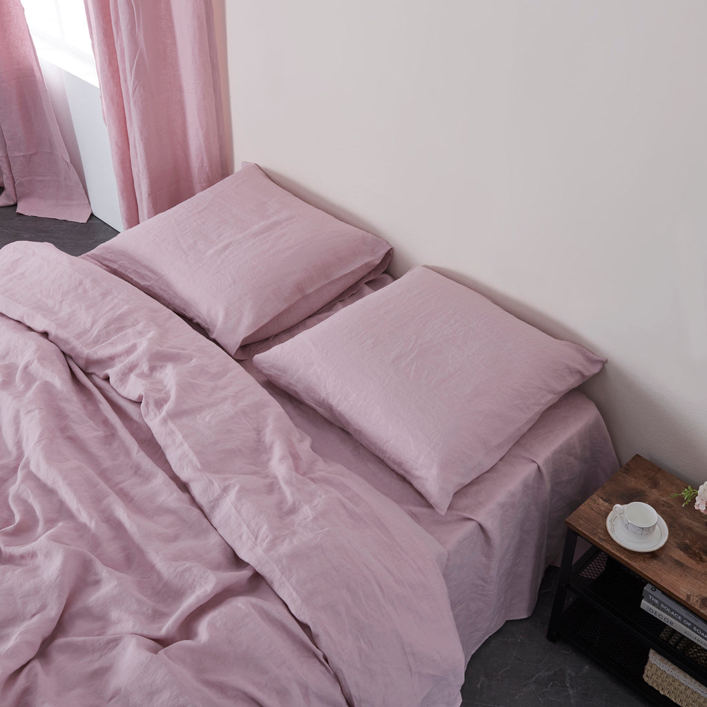 Violet Linen Euro Pillowcases Pair