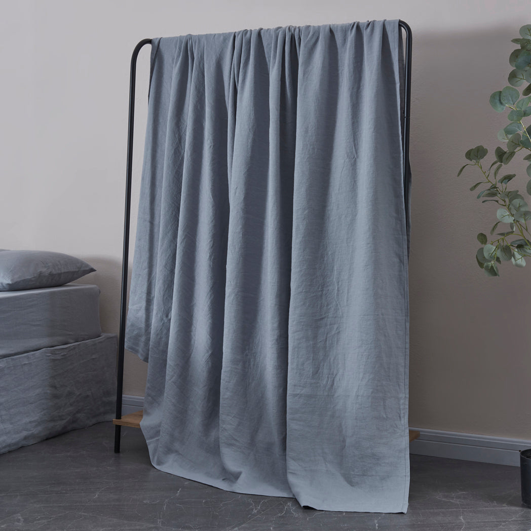 Hanging Alloy Gray Linen Flat Sheet