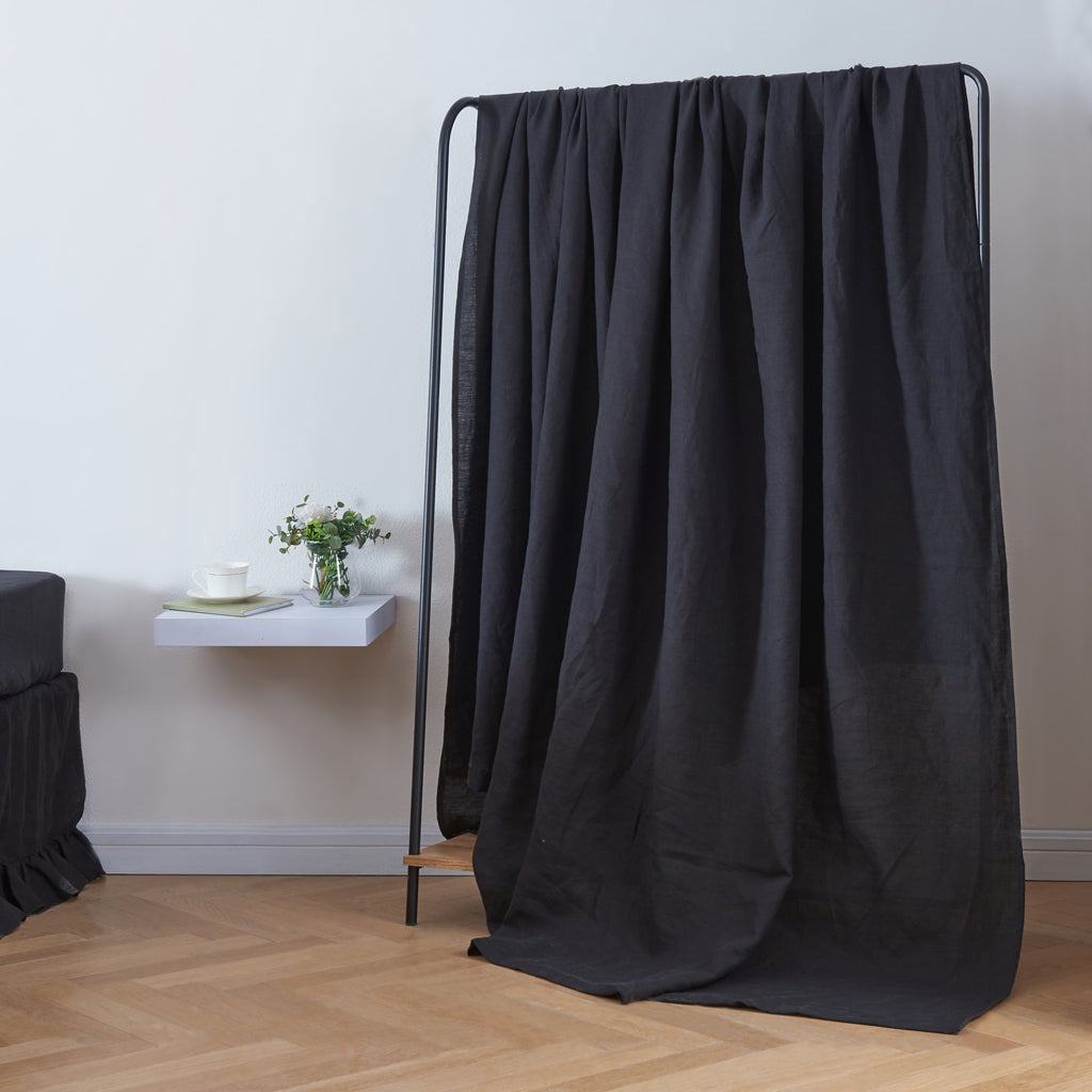 Front View Of 100% Linen Flat Sheet On Shelf - linenforce