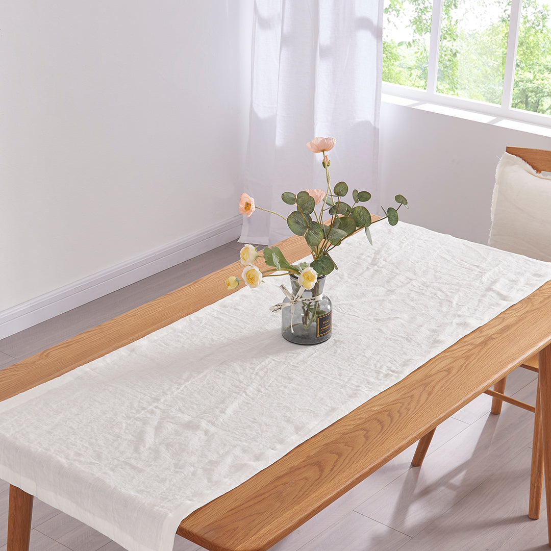 Ivory Linen Table Runner