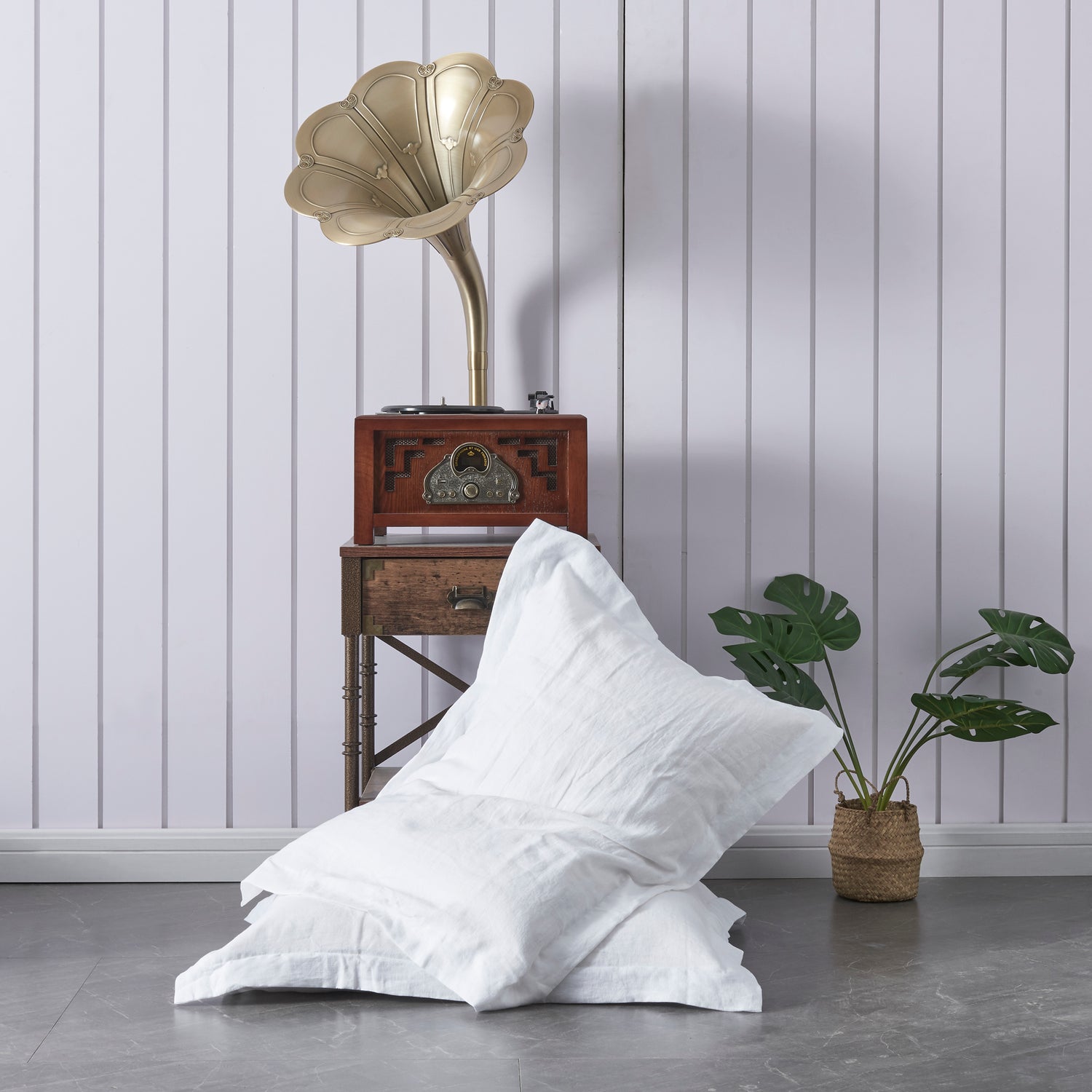 100% Linen Oxford Hem Pillowcases Collection - linenforce 