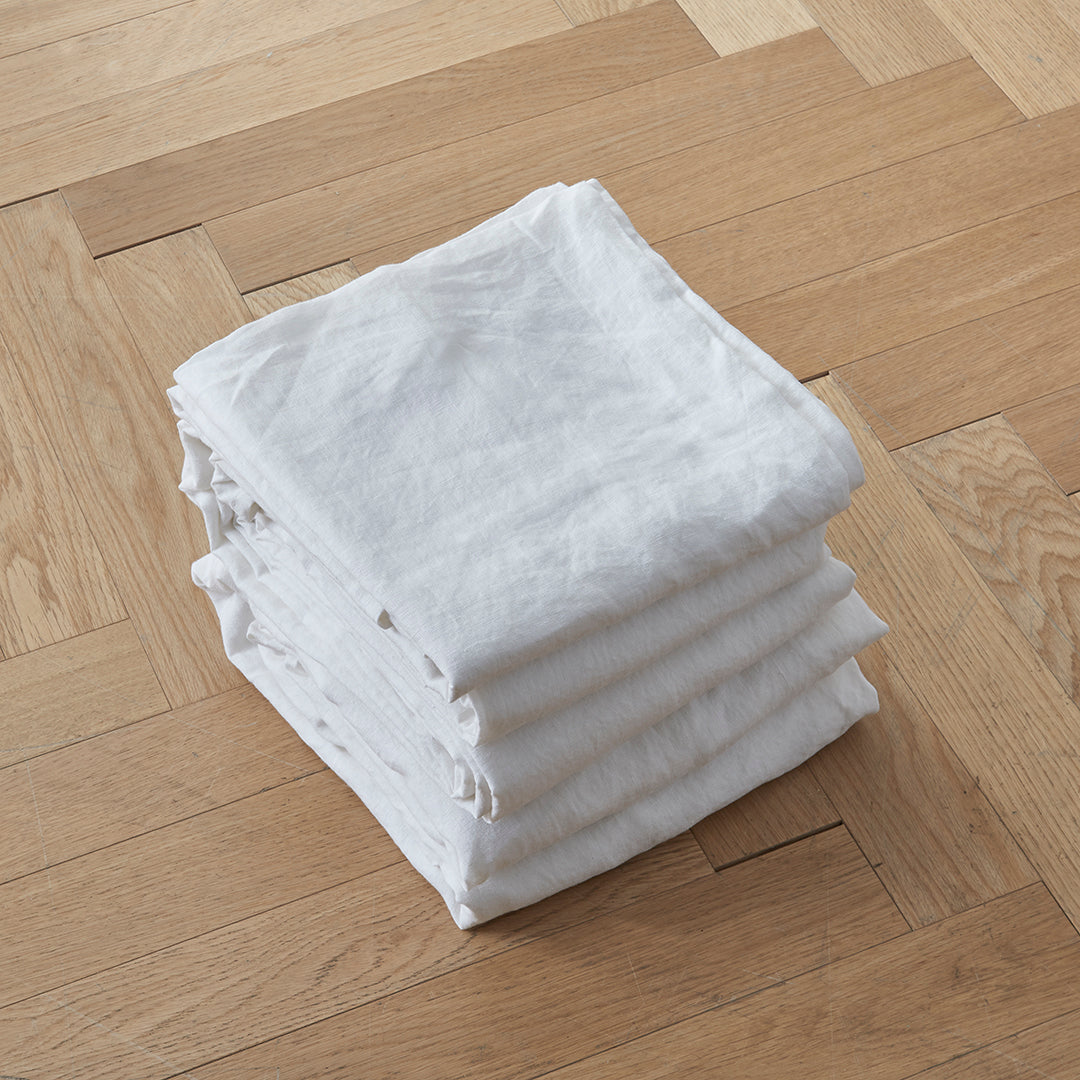 100% Linen Sheet Set Optic White