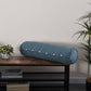 French Blue Buttoned Linen Bolster Pillow