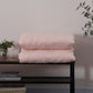 Peach 100% Linen Duvet Cover with Ties In Fold - linenforce