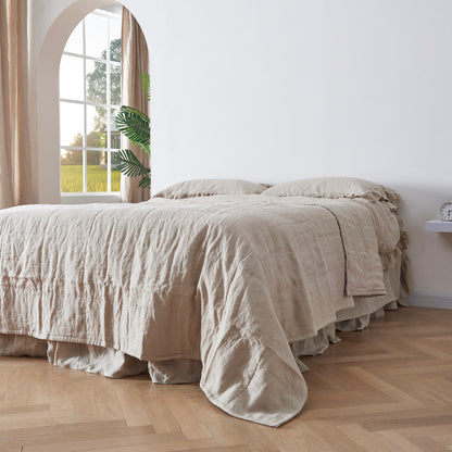 Natural Linen Bedspread