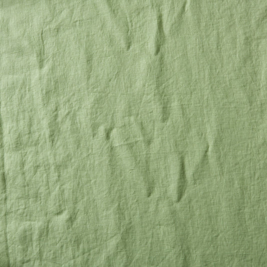 100% Linen Fabric by the Yard in Matcha Green