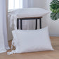 Optic White 100% Linen Bow Ties Pillowcases On Floor - linenforce