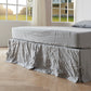 Alloy Gray Linen Side Pleated Bedskirt With Knots