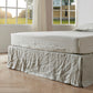 Side View Of Cool Gray 100% Linen Bedskirt With Split Corner - linenforce