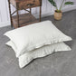 Set of Two Cool Gray 100% Linen Oxford Pillowcases
