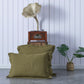 Two Sizes of 100% Linen Olive Green Pillowcases with Oxford Hem