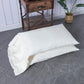 Ivory 100% Linen Side Ruffle Pillowcases Pile Up - linenforce