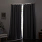 Closed Alloy Gray Linen Drapery With Blackout Lining