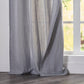 Hem of Alloy Gray Linen Drapery With Rod Pocket Window Curtains