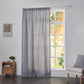 Semi-sheer Alloy Gray Linen Drapery With Rod Pocket
