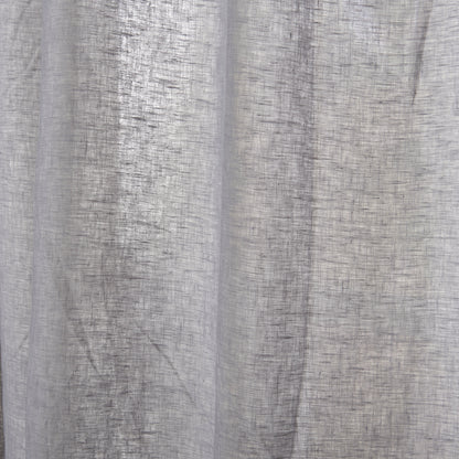 Linen Texture on Alloy Gray Linen Drapery With Tab Top Window Curtains
