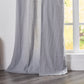 Hem of Alloy Gray Linen Curtain