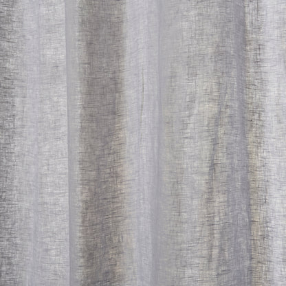 Linen Detail on Alloy Gray Linen Drapery Curtains