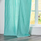 Hem of Linen Aqua Green Drapery
