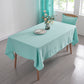Aqua Green Linen Tablecloth in Dining Room