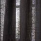 Texture Detail of 100% Linen Black Curtain