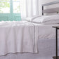 100% Linen White Flat Sheet with Black Embroidered Edge