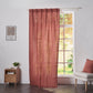 Rust Red Linen Drapery With Back Tab