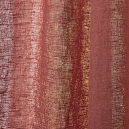 Rust Red Linen Curtain Texture Detail