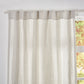 Back Tab Top on Cool Gray Linen Curtain