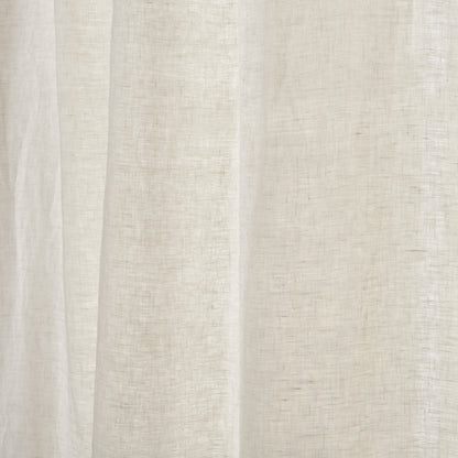 Cool Gray Linen Curtain Detail