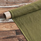 Roll of 100% linen fabric in green olive