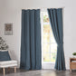 French Blue Linen Blackout Curtains on Window