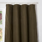 Top of Olive Green Linen Curtain Panel