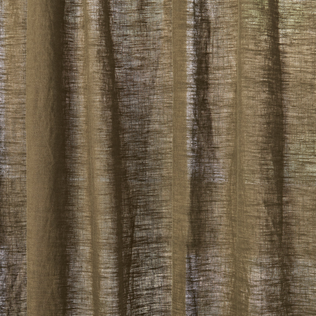 Linen Texture Detail on Olive Green Curtain