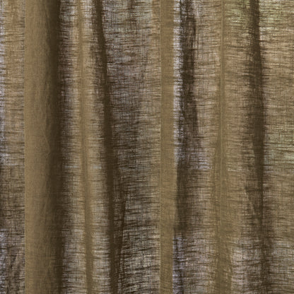 Linen Texture Detail on Olive Green Curtain