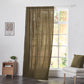 Olive Green Linen Curtain With Rod Pocket on Window