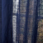 Linen Texture on Indigo Blue Curtain