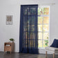 Indigo Blue Linen Drapery With Rod Pocket on Window