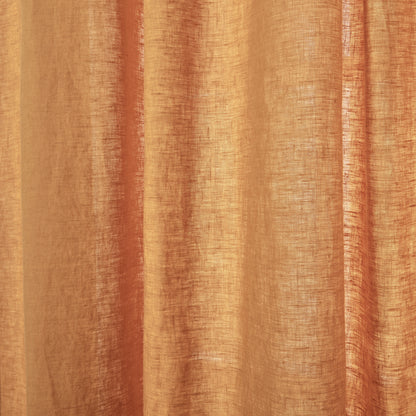 Texture of Mustard Yellow Linen Curtain