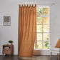 Mustard Linen Curtain With Tab Top on Window