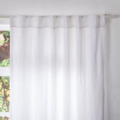 White Linen Curtain With Cotton Lining