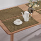 Olive Green Linen Placemat with Tea Set