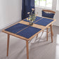 Indigo Blue Linen Placemats Set of Four on Table