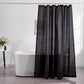 Bathroom with 100% Linen Shower Curtain in Black 