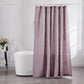Purple Lilac Linen Shower Curtain Over Bathtub