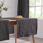Plain Black Linen Table Runner in Dining Room
