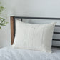 Ivory Linen Quilted Sham on Bed