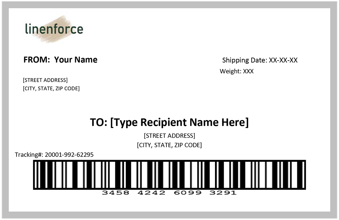 Linenforce Return Shipping Label